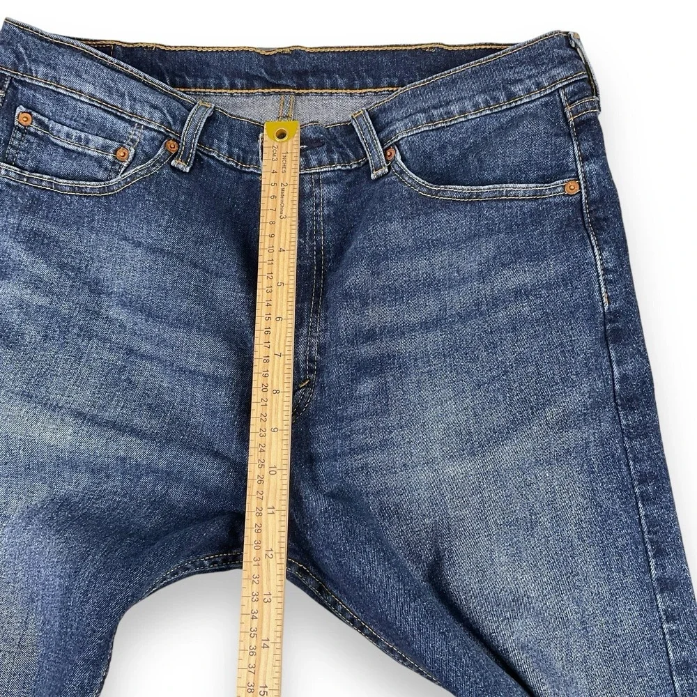 Levis Jeans Men 33x30 (ACTUAL 32x27.5) Dark Blue 505 Straight Cowboy Regular